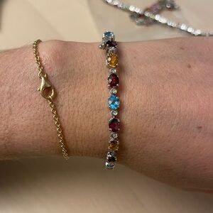Elegant Multicolor Gemstone Bracelet